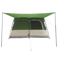 Produktbild för Familjetält med tak Grön 420 x 305 x 200 cm Polyester och Stål