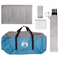 Produktbild för Campingtält med Regnöverdrag Vattentålig Blå 245 x 245 x 149 cm