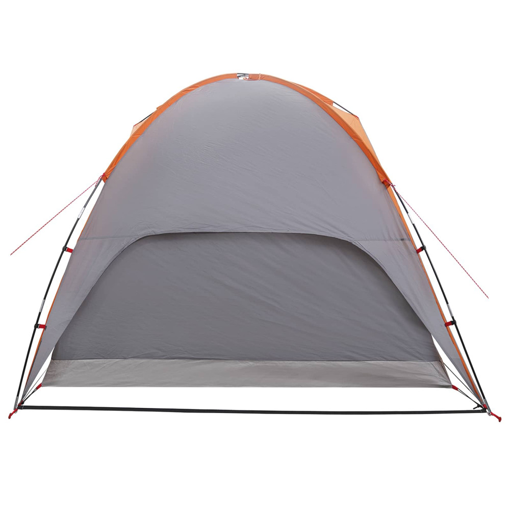Produktbild för Campingtält med Regnöverdrag Vattentålig Kupol Grå och orange