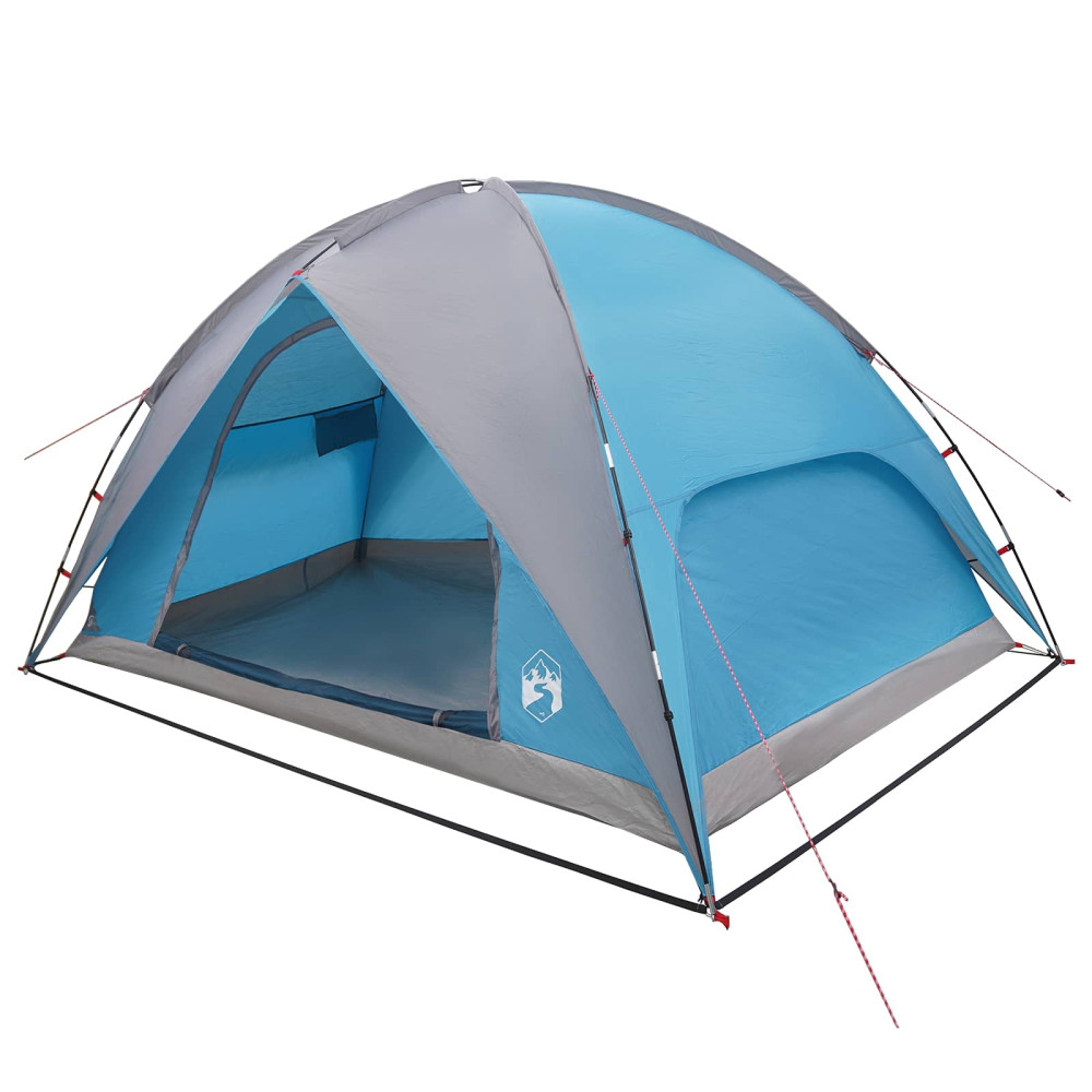 Produktbild för Campingtält med Regnöverdrag Vattentålig Blå 310 x 245 x 160 cm