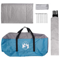 Produktbild för Campingtält med Regnöverdrag Vattentålig Blå 310 x 245 x 160 cm