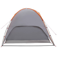 Produktbild för Campingtält med Regnöverdrag Vattentålig Kupol Grå och orange