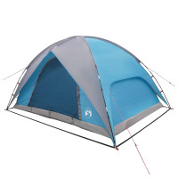 Produktbild för Campingtält med Regnöverdrag Vattentålig Blå 360 x 245 x 185 cm