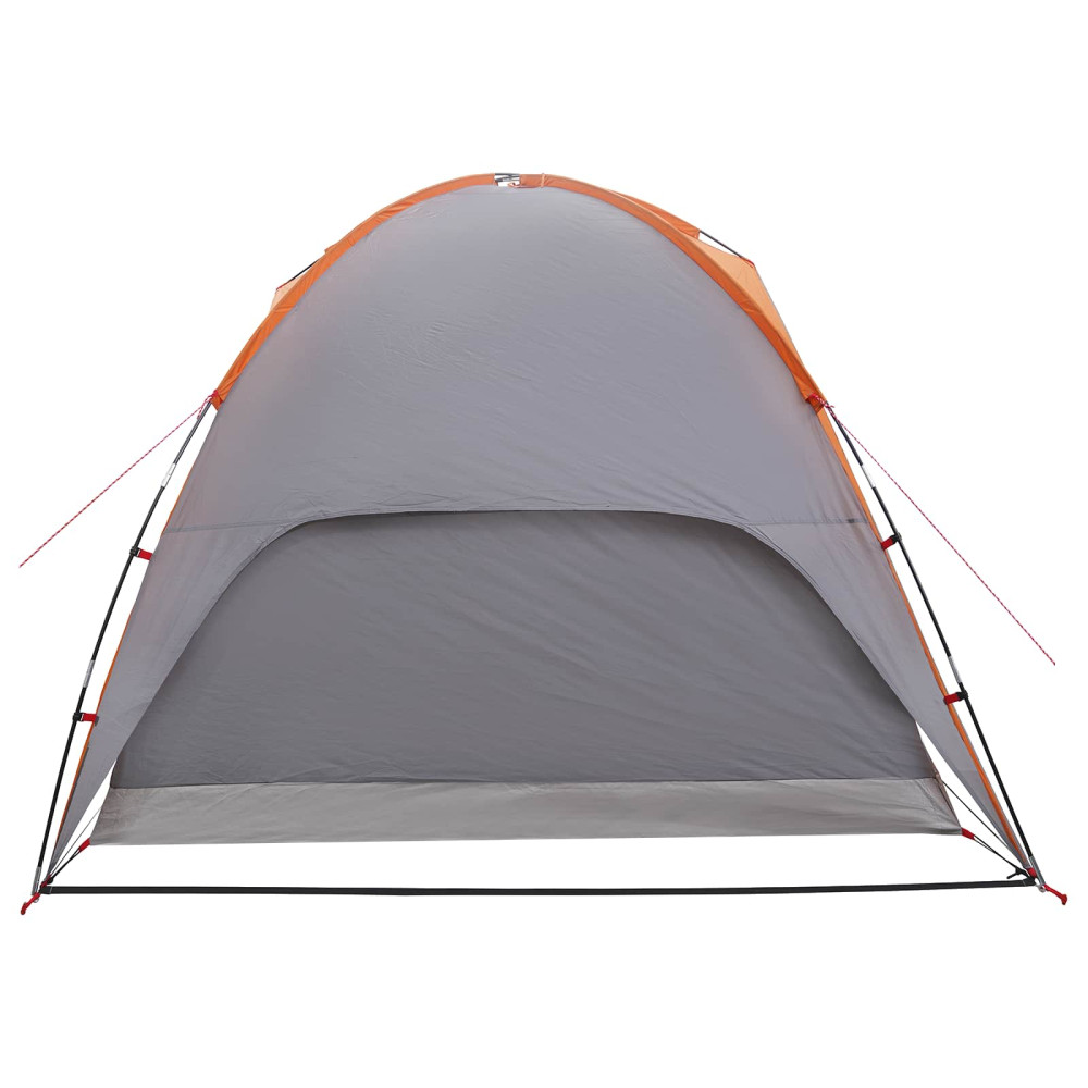 Produktbild för Campingtält med Regnöverdrag Vattentålig Kupol Grå och orange