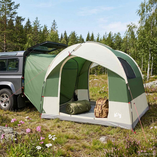vidaXL Tailgate Tält med Regnskydd Vattentålig Grön 4 personer