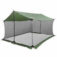 Produktbild för Campingtarp med nätväggar Grön 340 x 260 x 220 cm