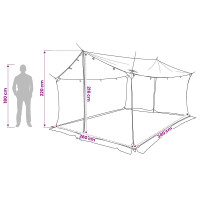 Produktbild för Campingtarp med nätväggar Blå 340 x 260 x 220 cm