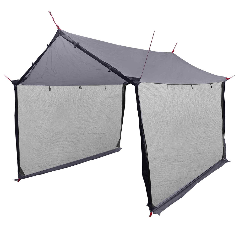 Produktbild för Campingtarp med nätväggar Grå och orange 340 x 260 x 220 cm