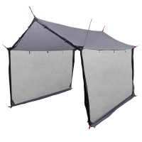 Produktbild för Campingtarp med nätväggar Grå och orange 340 x 260 x 220 cm