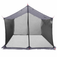Produktbild för Campingtarp med nätväggar Grå och orange 340 x 260 x 220 cm