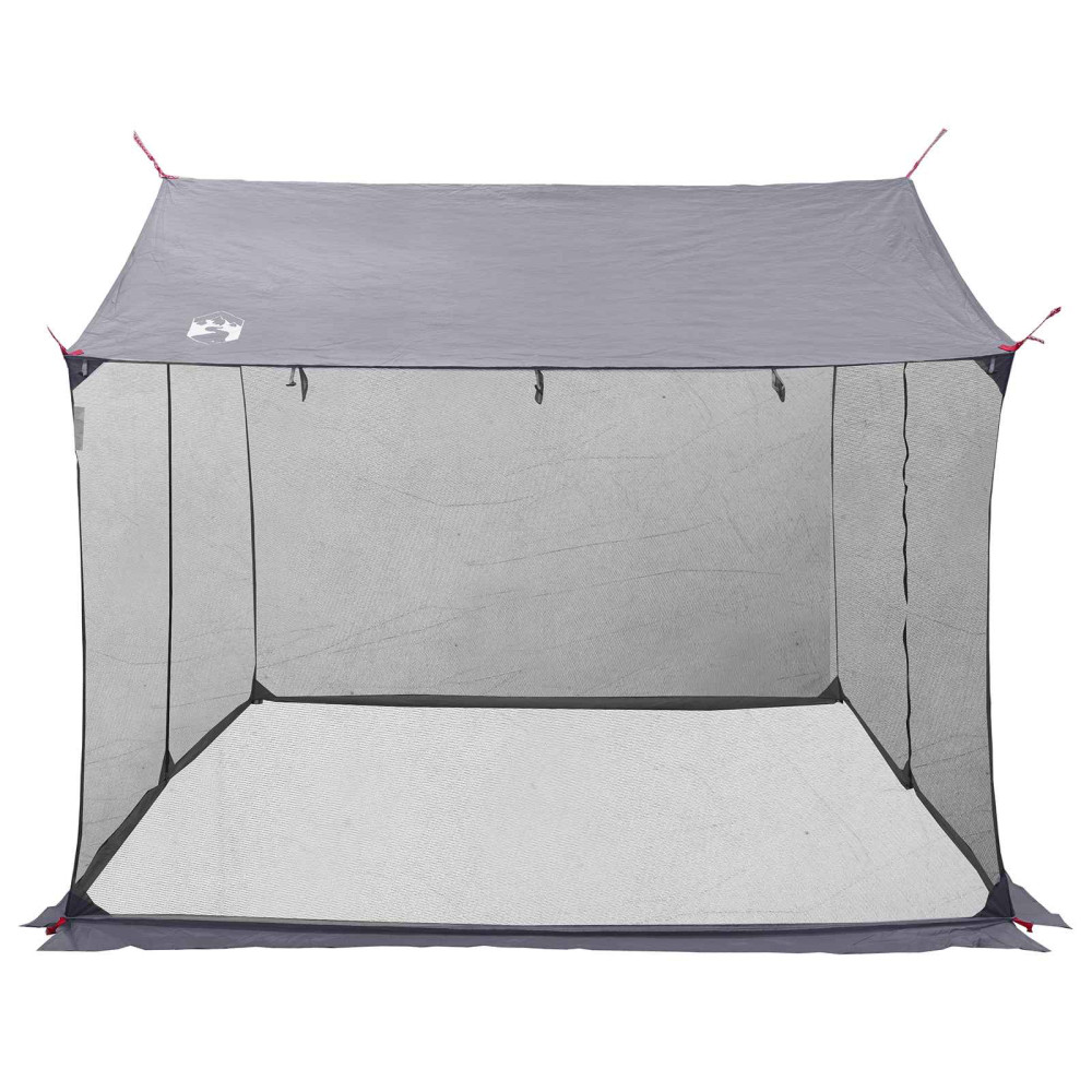Produktbild för Campingtarp med nätväggar Grå och orange 340 x 260 x 220 cm