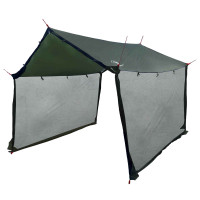 Produktbild för Campingtarp med nätväggar Armégrön 340 x 260 x 220 cm