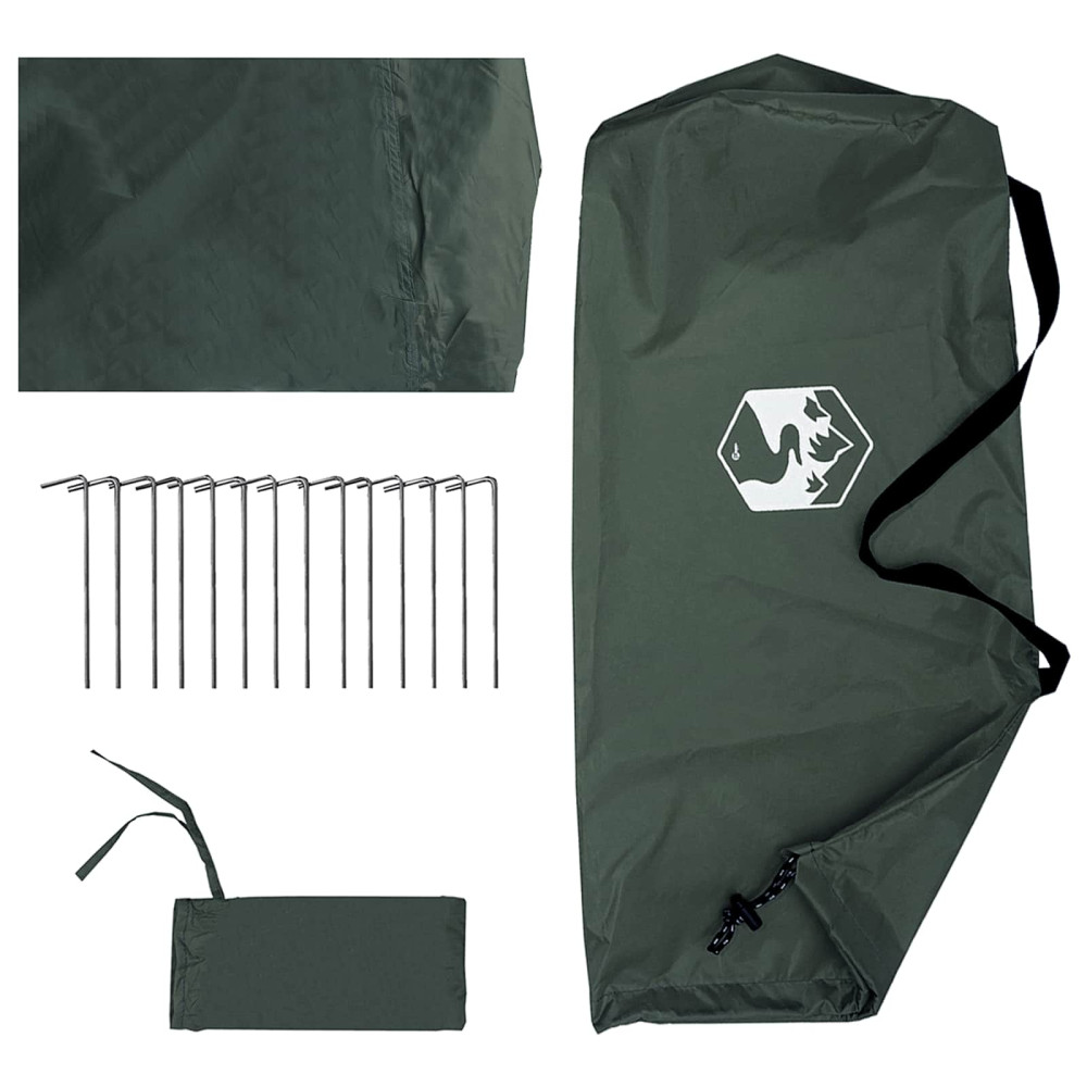 Produktbild för Campingtarp med nätväggar Armégrön 340 x 260 x 220 cm