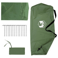 Produktbild för Campingtarp med nätväggar Grön 270 x 210 x 210 cm
