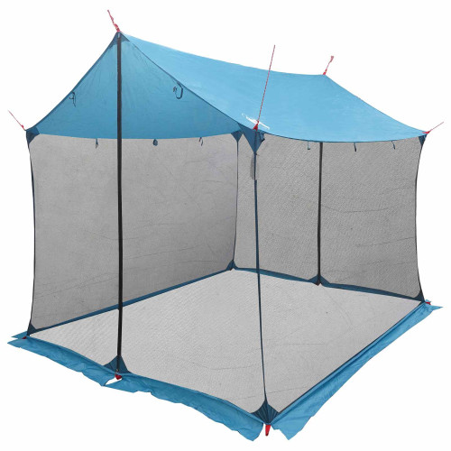 vidaXL Campingtarp med nätväggar Blå 270 x 210 x 210 cm