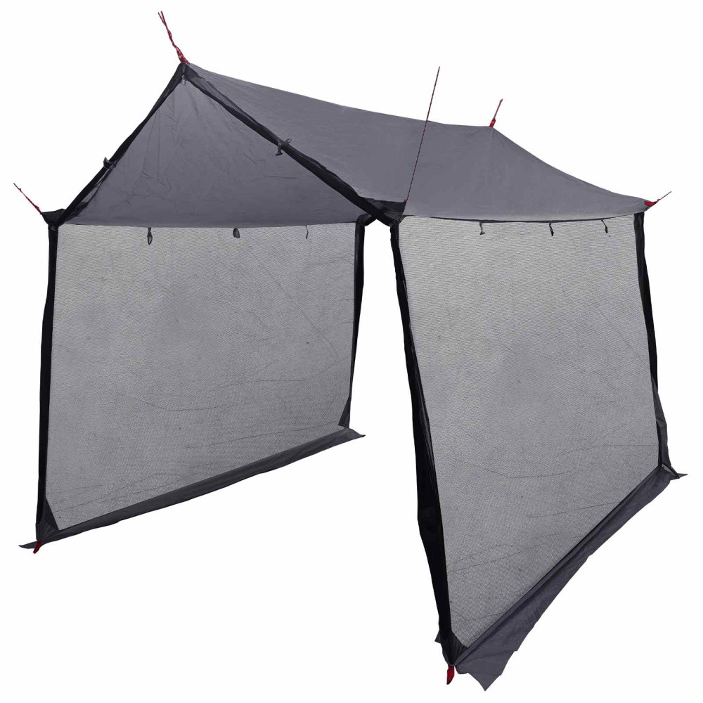 Produktbild för Campingtarp med nätväggar Grå och orange 270 x 210 x 210 cm