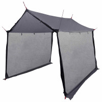 Produktbild för Campingtarp med nätväggar Grå och orange 270 x 210 x 210 cm