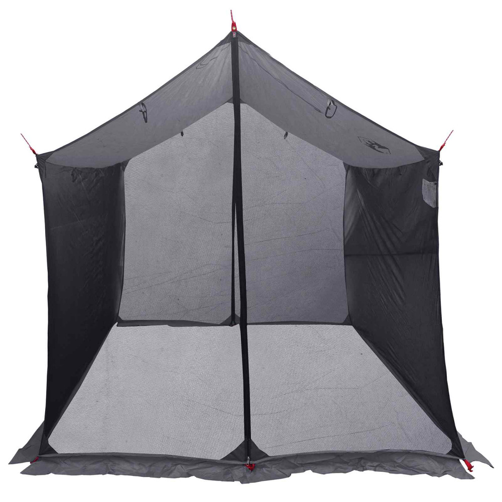 Produktbild för Campingtarp med nätväggar Grå och orange 270 x 210 x 210 cm