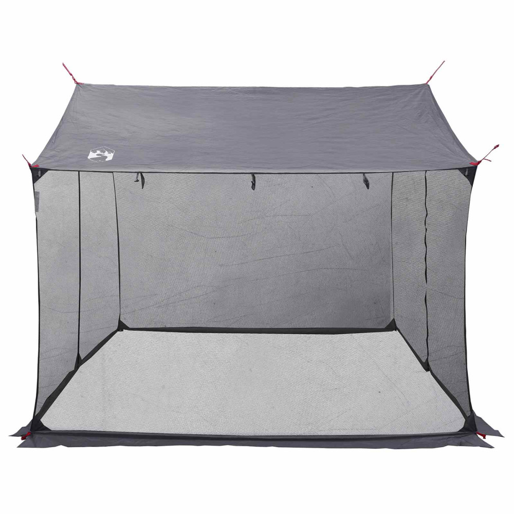 Produktbild för Campingtarp med nätväggar Grå och orange 270 x 210 x 210 cm
