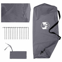 Produktbild för Campingtarp med nätväggar Grå och orange 270 x 210 x 210 cm
