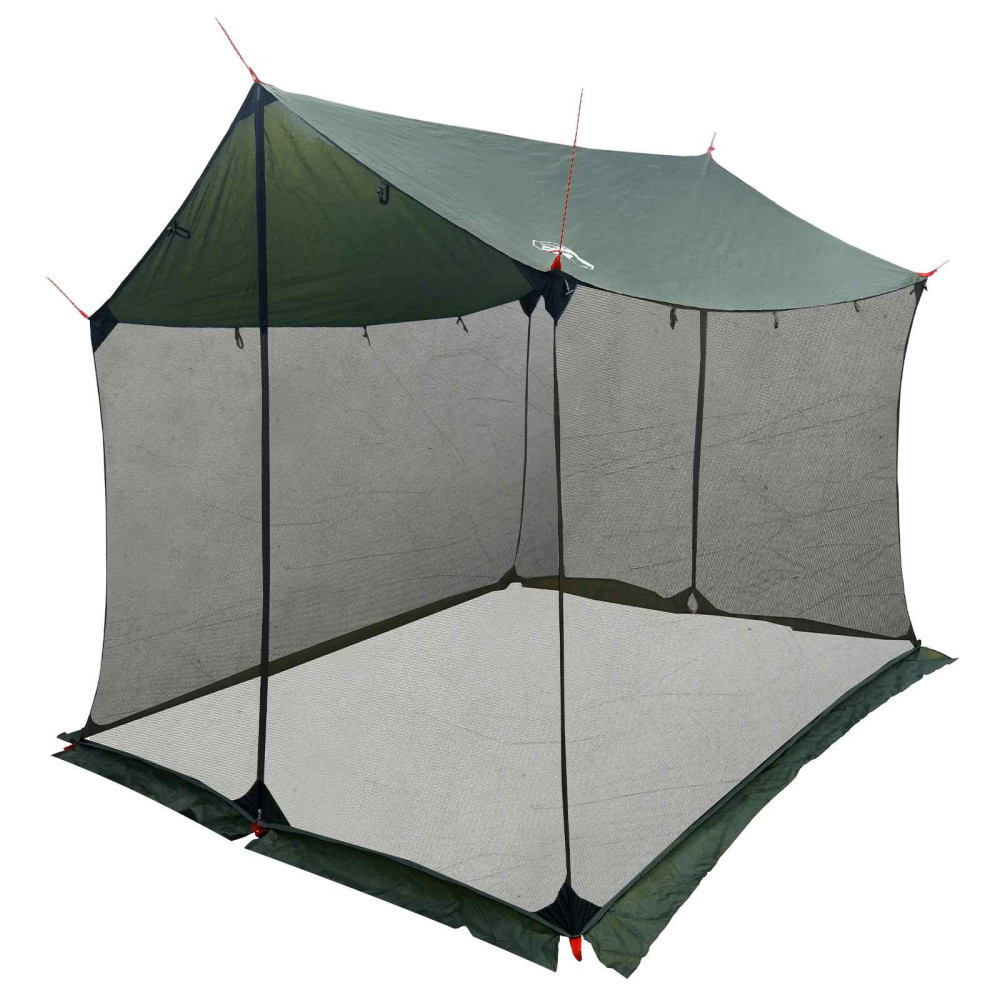 Produktbild för Campingtarp med nätväggar Armégrön 270 x 210 x 210 cm
