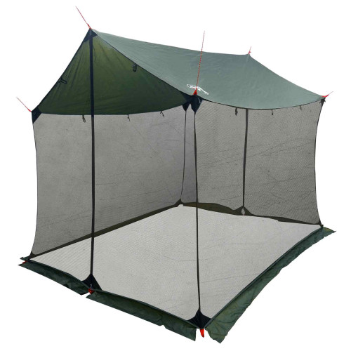 vidaXL Campingtarp med nätväggar Armégrön 270 x 210 x 210 cm