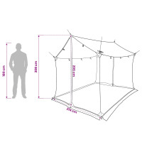 Produktbild för Campingtarp med nätväggar Armégrön 270 x 210 x 210 cm