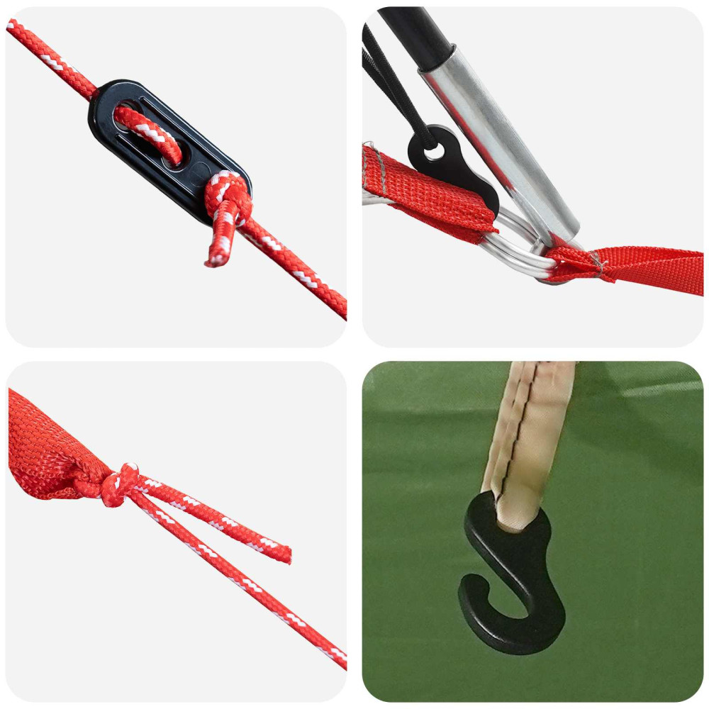 Produktbild för Campingtarp vattentålig Grön 690 x 580 x 255 cm