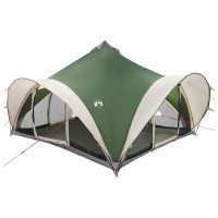 Produktbild för Tipi Tält med tak Grön 18 personer Polyester och Stål