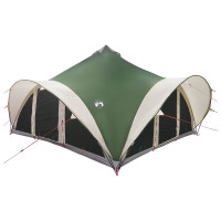 Produktbild för Tipi Tält med tak Grön 18 personer Polyester och Stål