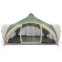 Produktbild för Tipi Tält med tak Grön 18 personer Polyester och Stål