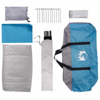 Produktbild för Campingtält med tak Blå 6 personer Polyester och Stål