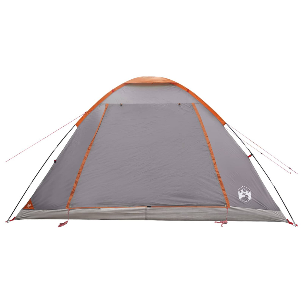 Produktbild för Campingtält Grå och orange 6 personer Polyester och Stål