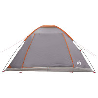 Produktbild för Campingtält Grå och orange 6 personer Polyester och Stål