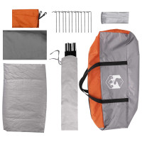 Produktbild för Campingtält Grå och orange 6 personer Polyester och Stål
