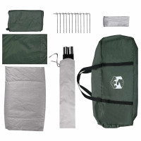 Produktbild för Campingtält Armégrön 335 x 275 x 180 cm Polyester och Stål