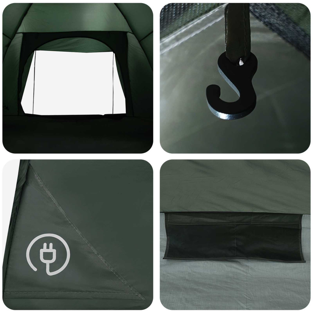 Produktbild för Campingtält Armégrön 335 x 275 x 180 cm Polyester och Stål