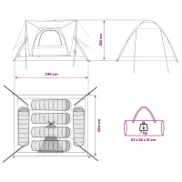 Produktbild för Campingtält Vit Blackout 335 x 275 x 180 cm Polyester och Stål