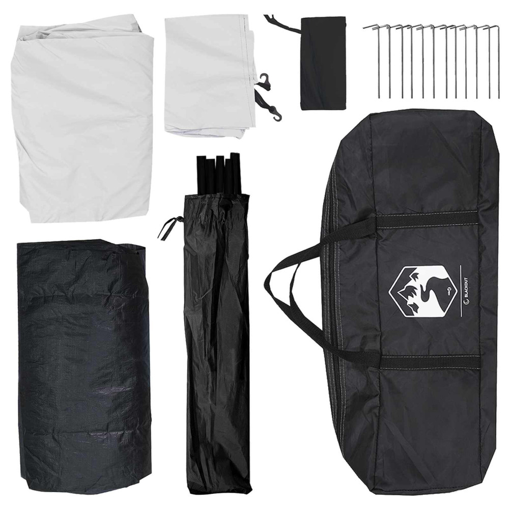 Produktbild för Campingtält Vit Blackout 335 x 275 x 180 cm Polyester och Stål