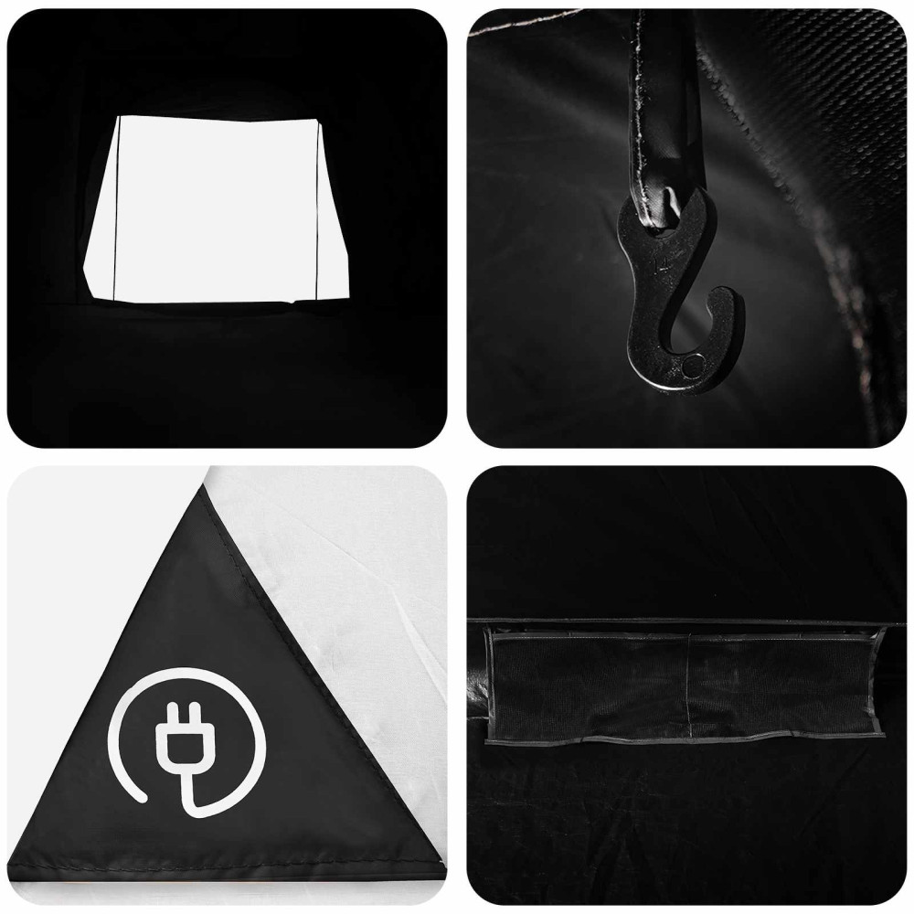 Produktbild för Campingtält Vit Blackout 335 x 275 x 180 cm Polyester och Stål