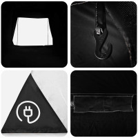 Produktbild för Campingtält Vit Blackout 335 x 275 x 180 cm Polyester och Stål
