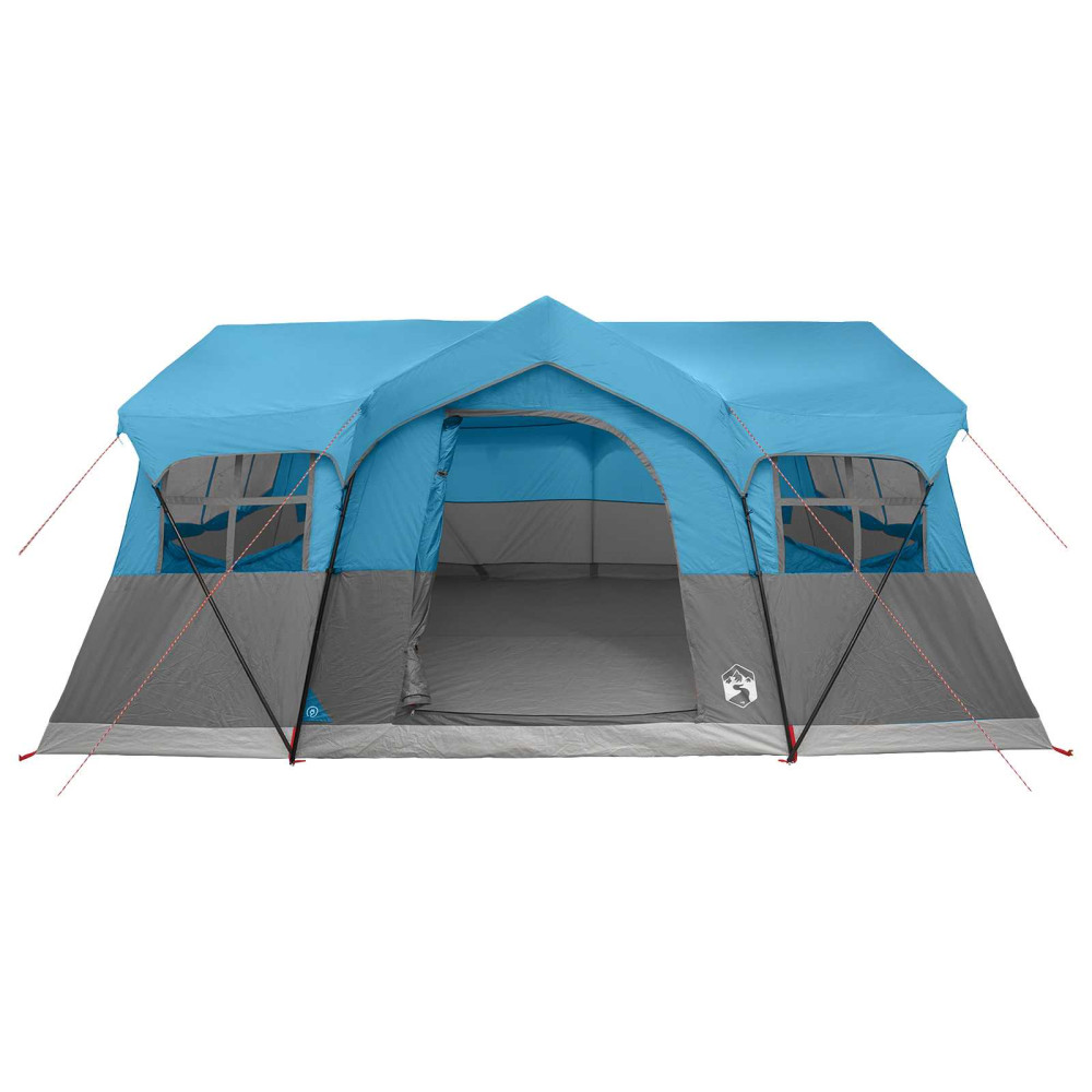 Produktbild för Familjetält med tak Blå 487 x 340 x 216 cm Polyester och Stål