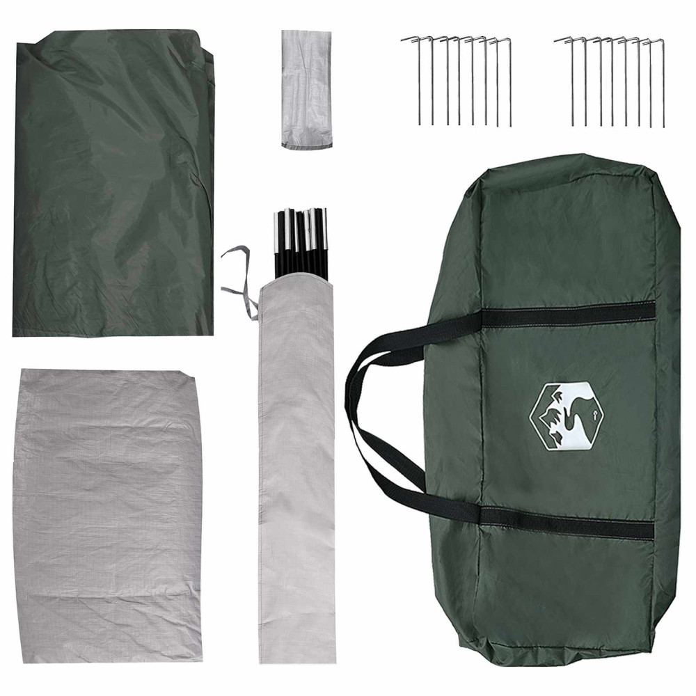 Produktbild för Familjetält Armégrön 487 x 340 x 216 cm Polyester och Stål