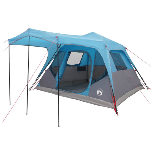 vidaXL Familjetält med tak Blå 305 x 275 x 190 cm Polyester och Stål