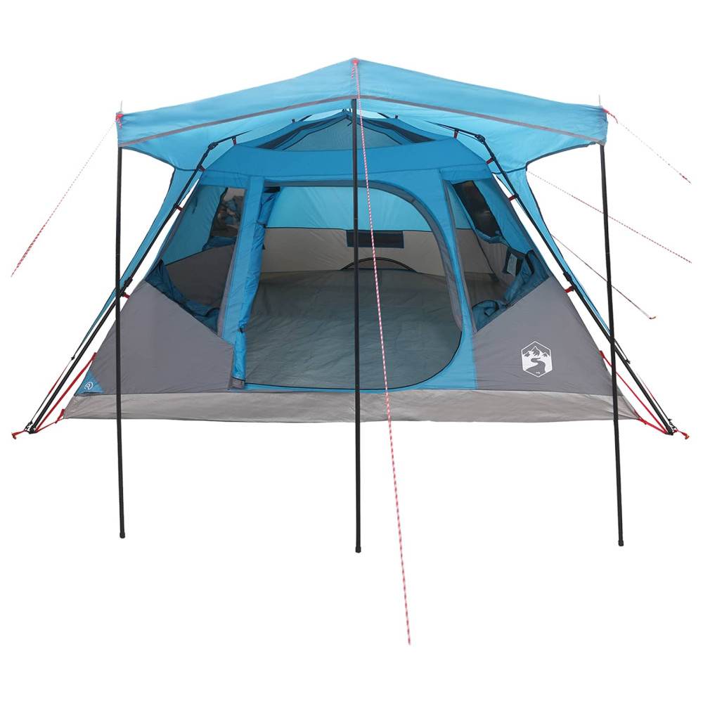 Produktbild för Familjetält med tak Blå 305 x 275 x 190 cm Polyester och Stål