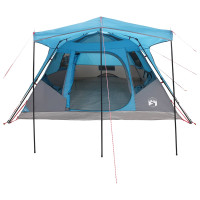 Produktbild för Familjetält med tak Blå 305 x 275 x 190 cm Polyester och Stål