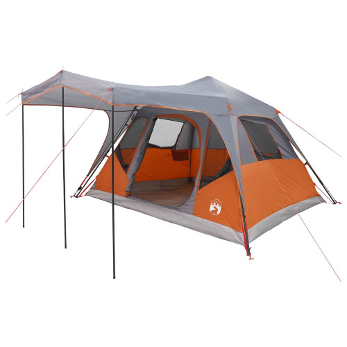 vidaXL Familjetält med tak Grå och orange 305 x 275 x 190 cm