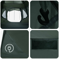 Produktbild för Familjetält Armégrön 305 x 275 x 190 cm Polyester och Stål