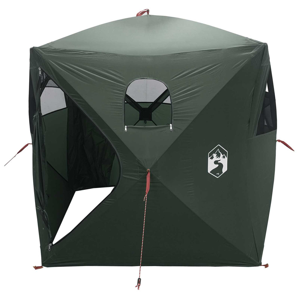 Produktbild för Jaktält med tak Armégrön 143 x 143 x 165 cm Polyester och Stål
