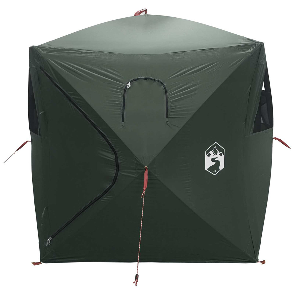Produktbild för Jaktält med tak Armégrön 143 x 143 x 165 cm Polyester och Stål